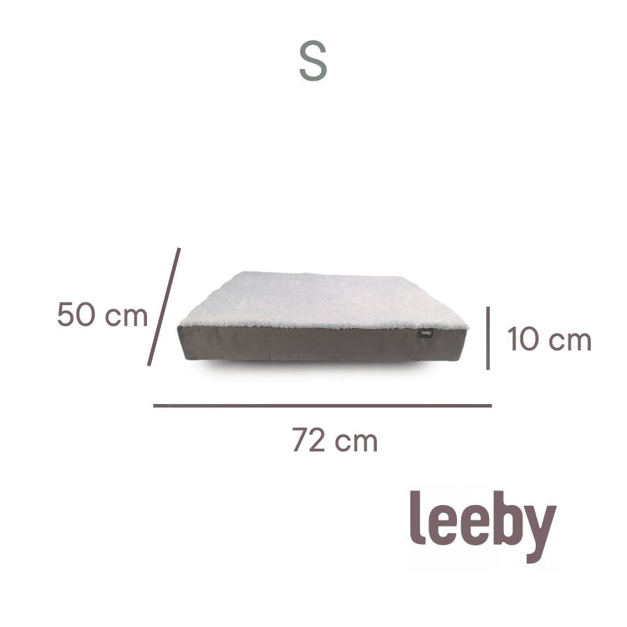 Leeby Colchão Ortopédico Viscoelástico Castanho e Branco para cães, , large image number null